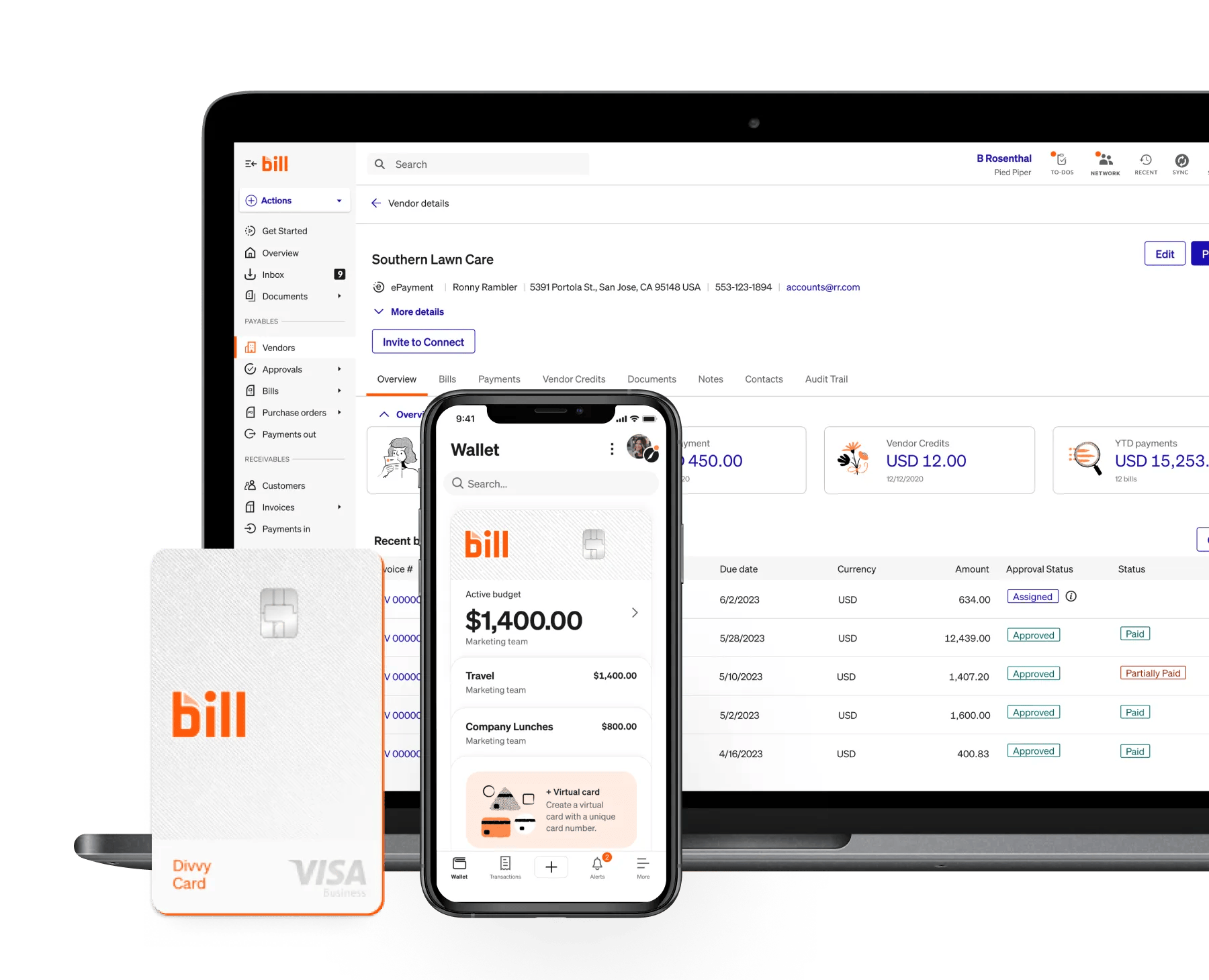 BILL AP and AR platform interface for SMB finance teams